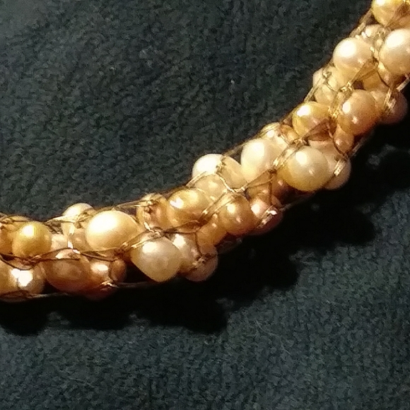 Hand Woven Pearl Necklace - Picture 4 of 5